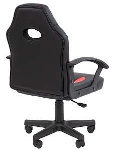 Детское компьютерное кресло CHAIRMAN KIDS 111, экокожа, черный/красный